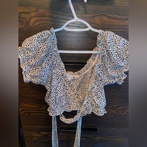 Black and white crop top